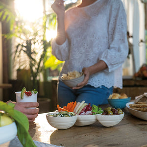 Guzzini Tierra hors d'oeuvres dish milk white