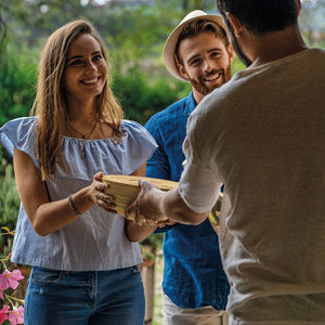 Guzzini Tierra L bowl+lid ???25x10.8 cm sage green