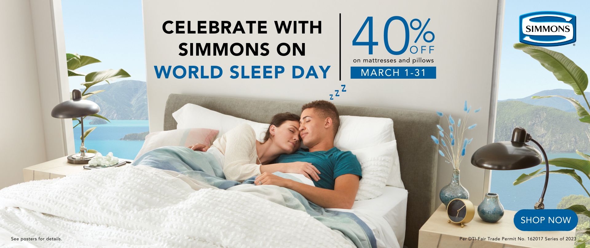 Celebrate with SIMMONS on World Sleep Day - 40% OFF From March 1-31