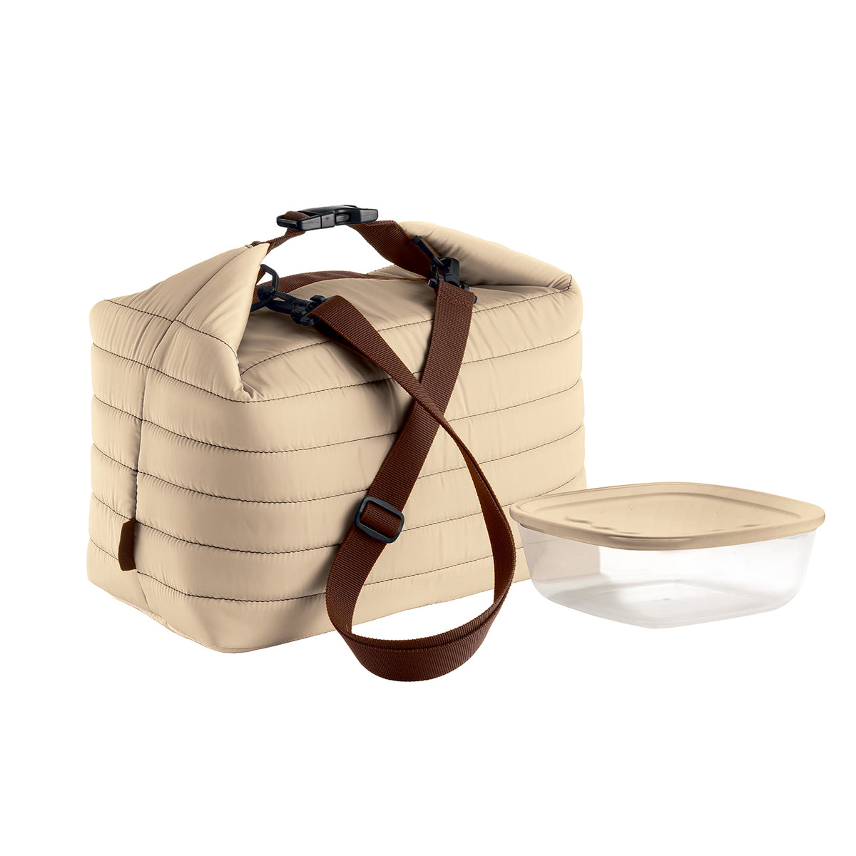 Guzzini On-the-Go thermal bag+container 30x18x30 clay