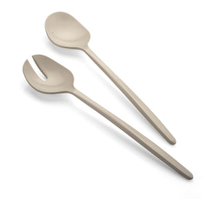 Guzzini Tierra 2pc salad server taupe