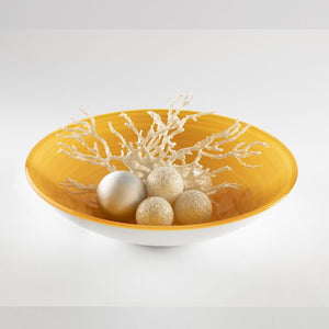 Guzzini Twist centerpiece/bowl 37x8.5 cm yellow