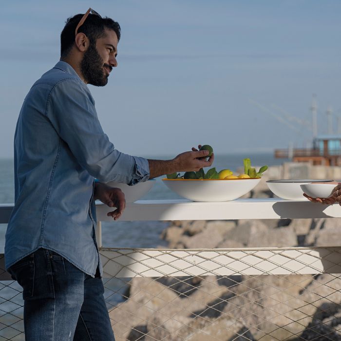 Guzzini Twist centerpiece/bowl 37x8.5 cm yellow