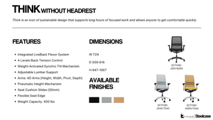 Steelcase THINK without headrest 3Dknit ebony/black SCTH3D-J501/6205