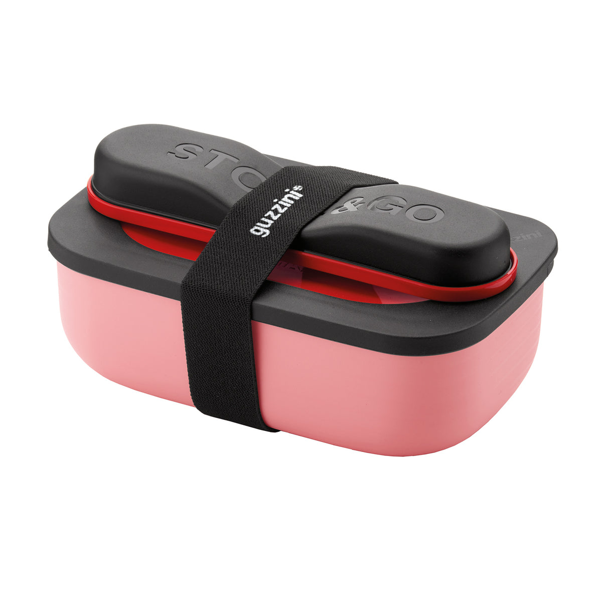 Guzzini On-the-Go lunch box with cutlery red