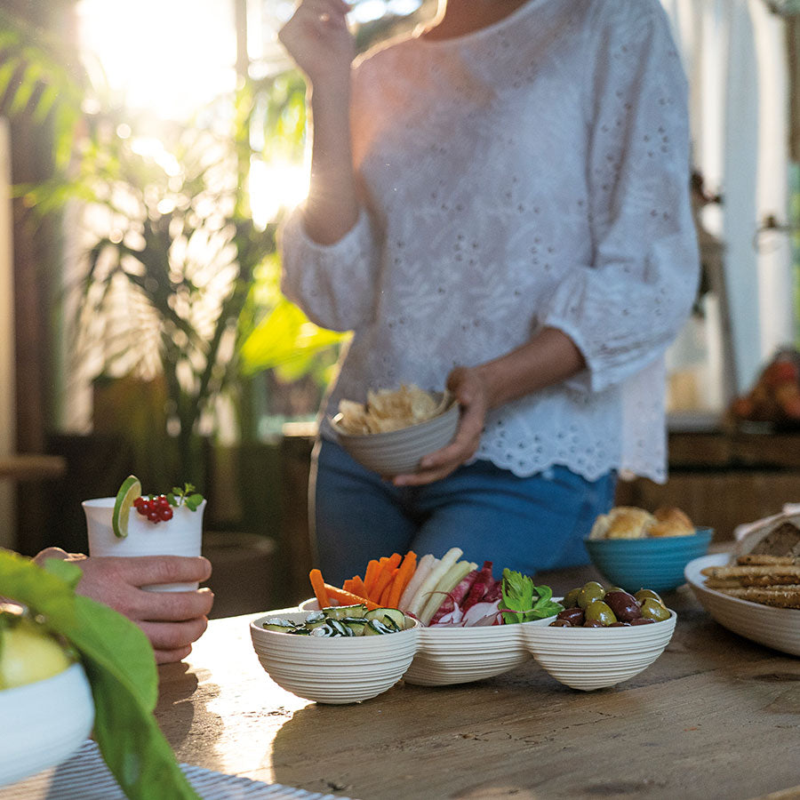 Guzzini Tierra hors d&#39;oeuvres dish milk white