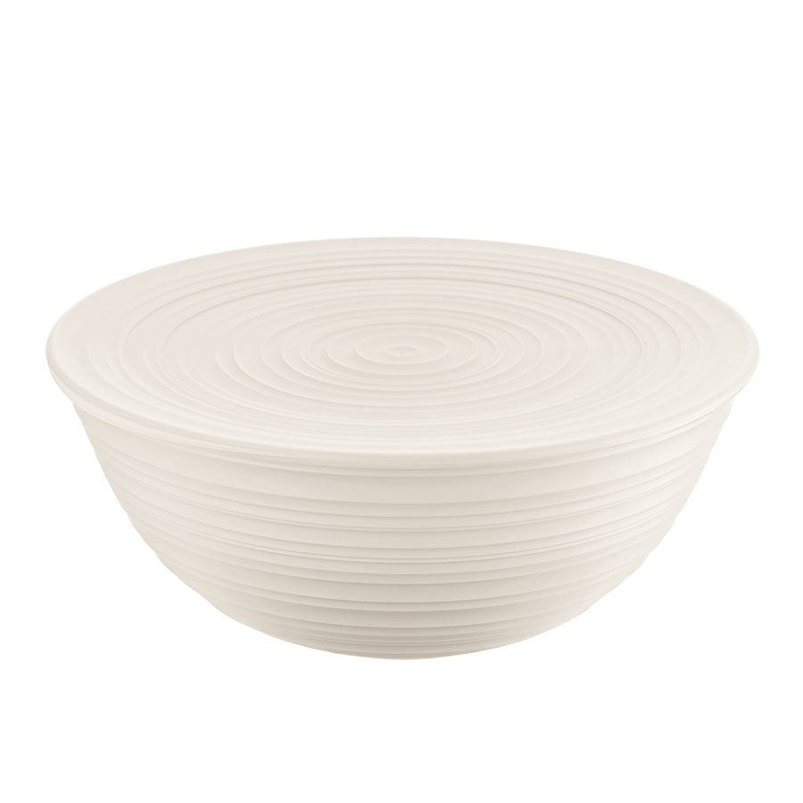 Guzzini Tierra XL bowl+lid 30x13 cm milk white