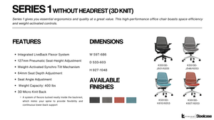 Steelcase SERIES1 without headrest 3Dknit ebony/black KSS13D-J501/6205