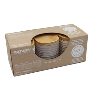 Guzzini Tierra S set of 3 storage jars