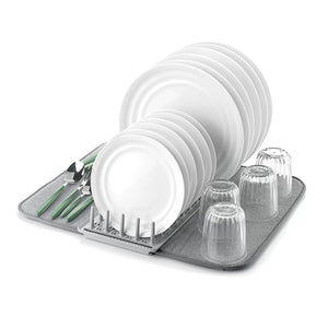 Guzzini Eco-Kitchen dish drain with mat 55x42.5x6.5 cm milk white