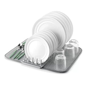 Guzzini Eco-Kitchen dish drain with mat 55x42.5x6.5 cm grey