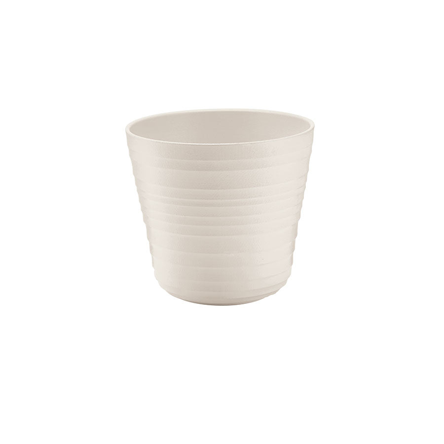 Guzzini Tierra single plant pot holder 12.8x12 cm milk white