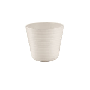 Guzzini Tierra single plant pot holder 12.8x12 cm milk white