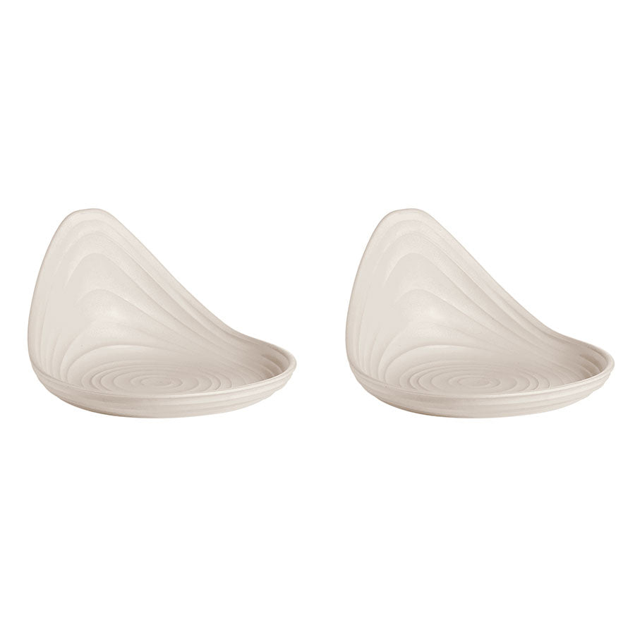 Guzzini Tierra set of 2 snack dishes milk white