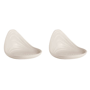 Guzzini Tierra set of 2 snack dishes milk white