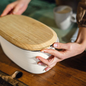 Guzzini Tierra bread bin 31.5x16.4x12.9 cm taupe