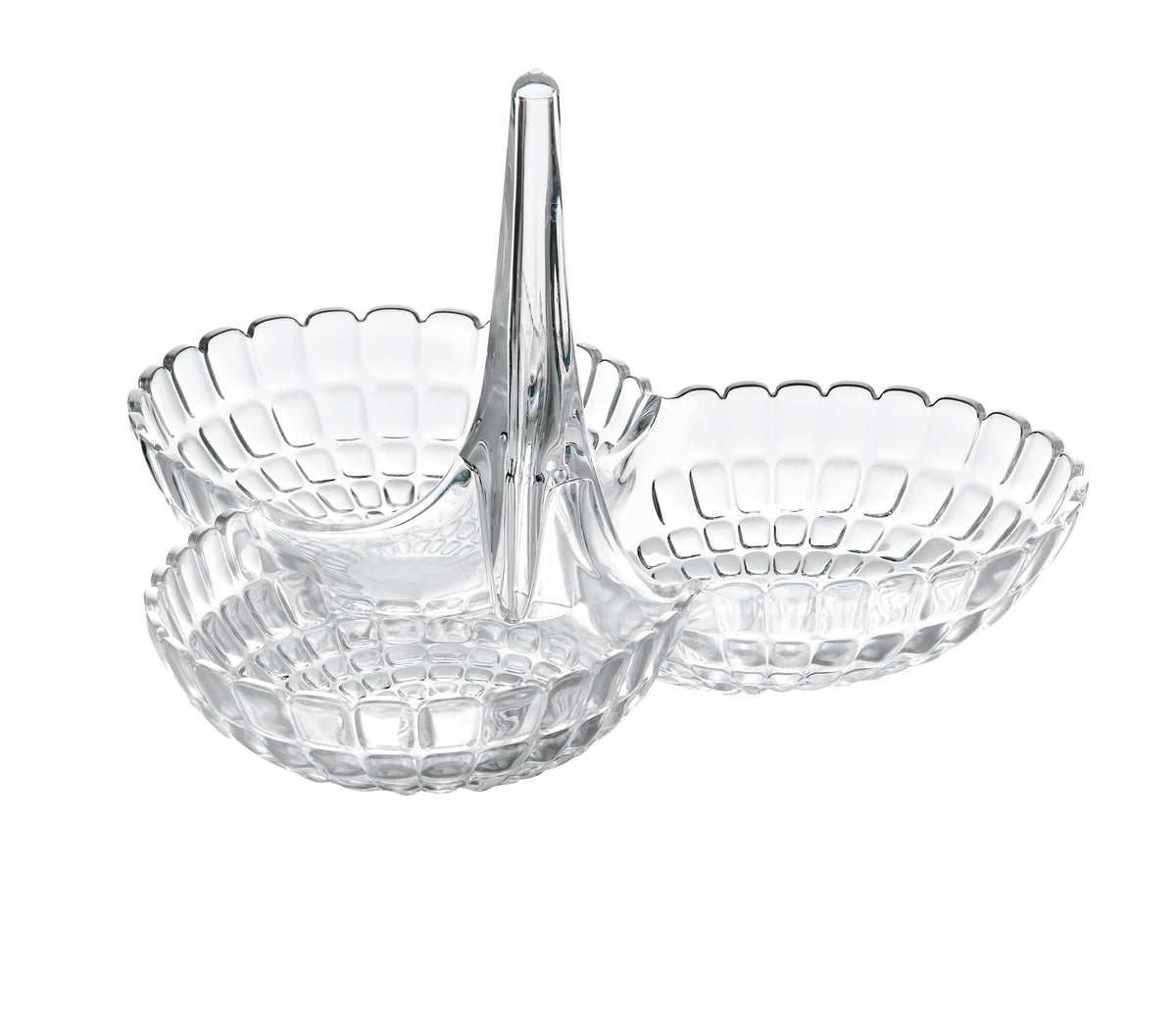 Guzzini Tiffany hors d'oeuvres dish clear