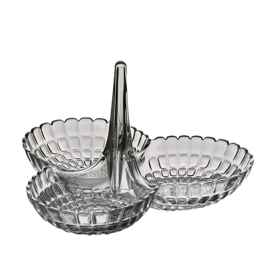 Guzzini Tiffany hors d'oeuvres dish sky grey