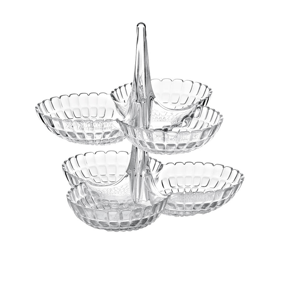 Guzzini Tiffany set of 2 hors d'oeuvres dish clear