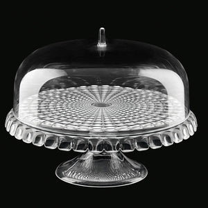 Guzzini Tiffany cake stand 36x28 cm clear