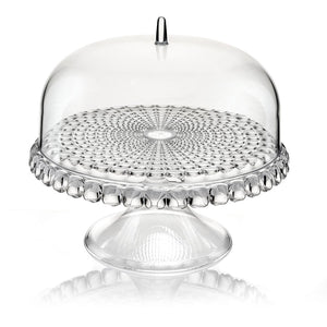 Guzzini Tiffany cake stand 30x27 cm clear