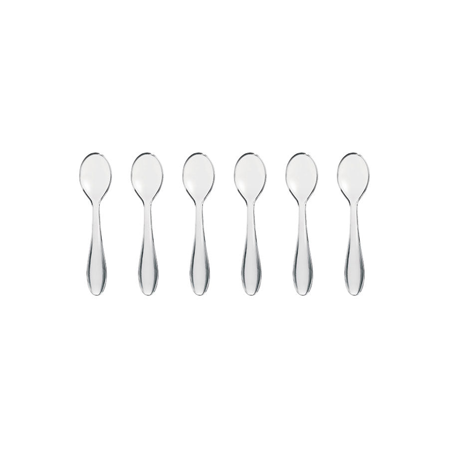 Guzzini Gocce set of 6 teaspoons 12cm clear