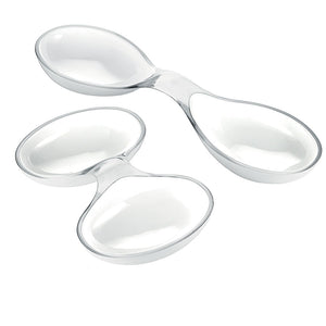 Guzzini Grace set of 2 interlocking dishes clear