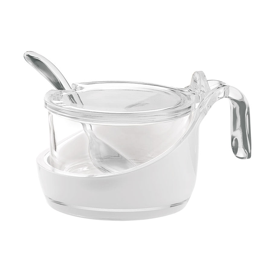 Guzzini Grace sugar bowl with spoon clear
