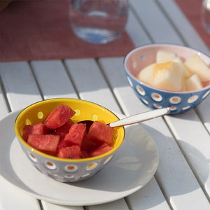 Guzzini Le Murrine set of 2 bowls grey/yellow