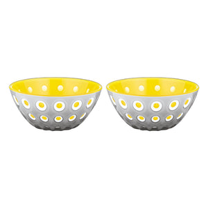 Guzzini Le Murrine set of 2 bowls grey/yellow