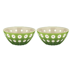 Guzzini Le Murrine set of 2 bowls sand/wht/moss green