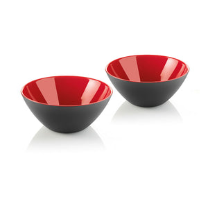 Guzzini My Fusion set of 2 bowls 12 black/red