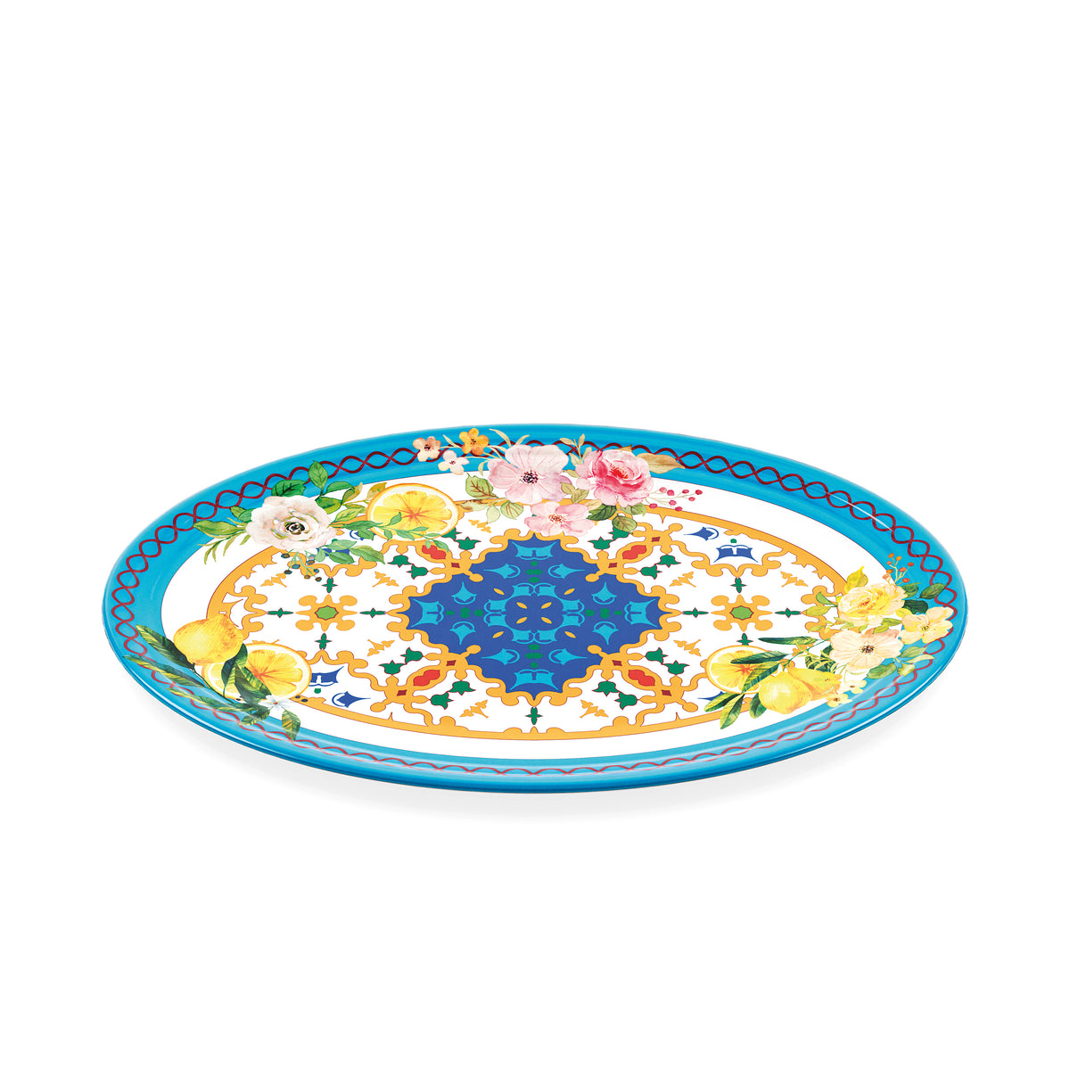 Guzzini Flower &amp; Lemon large oval tray assorted