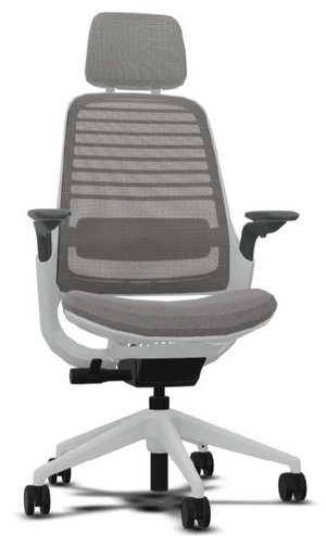 Steelcase SERIES1 with headrest 3Dknit rhino/seagul KSS13DHR-J548/6053