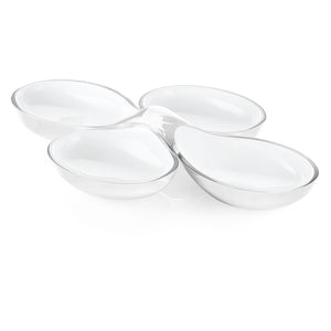 Guzzini Grace set of 2 interlocking dishes clear